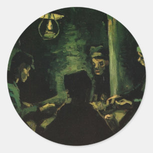 Studie för Potetisetarna av Vincent van Gogh Runt Klistermärke
