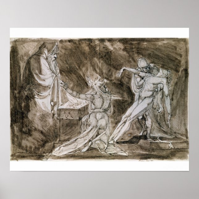 Studie för "Saul and the Witch of Endor" Poster (Framsidan)