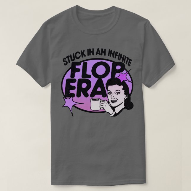 Studie i en oändlig FLOP ERA Retro Y2K färgstark I T Shirt (Design framsida)