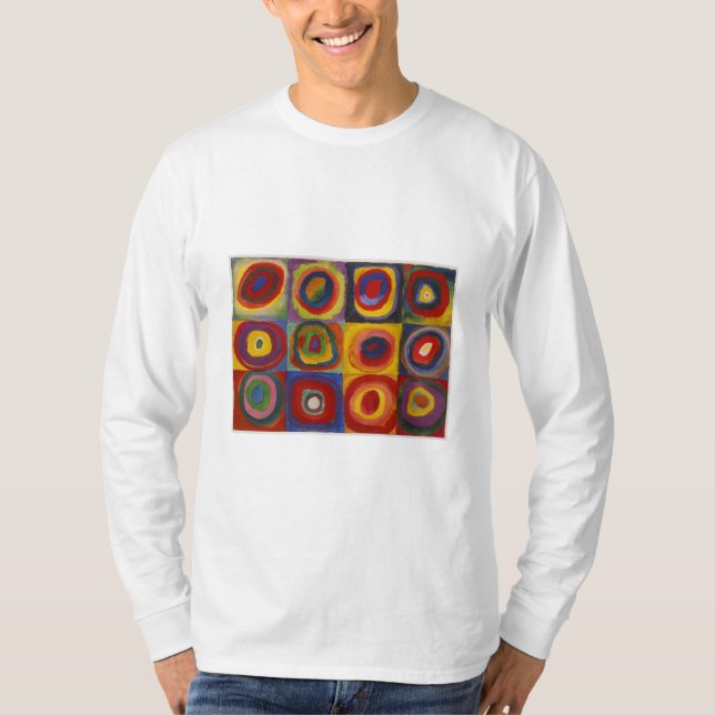 Studie i färg: Kvadroner med cirklar i centrum T Shirt (Framsida)