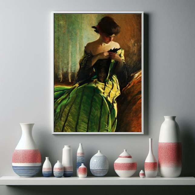 Studie i svart och grönt av John White Alexander Poster (Skapare uppladdad)