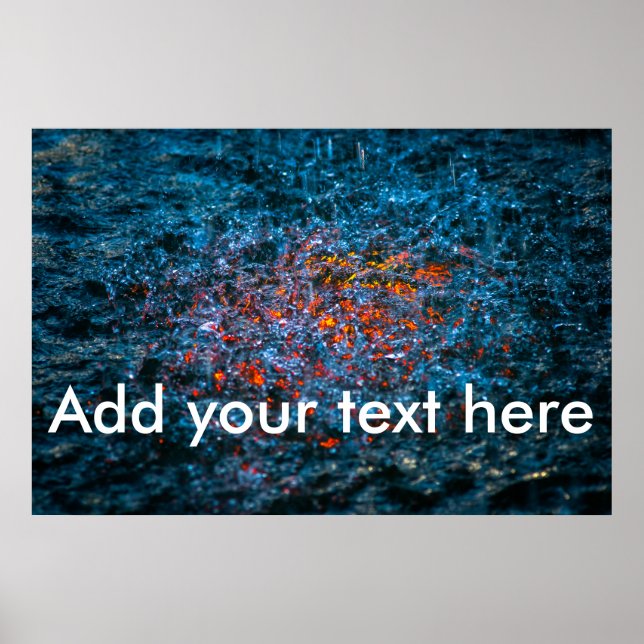 Studie i vattenfärg - Orange Poster (Framsidan)