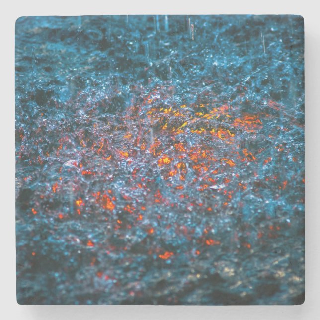 Studie i vattenfärg - Orange Stenunderlägg (Framsidan)