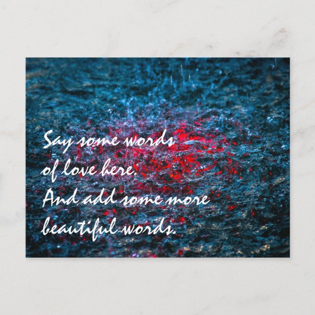 Studie i vattenfärg - röd vykort (Framsida)