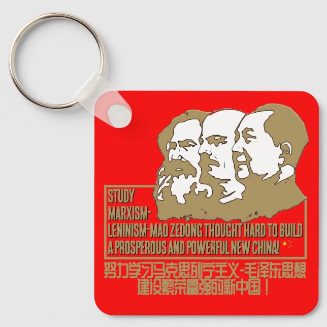 Studie Marxism-Leninism-Mao Zedong Tänkte hårt Nyckelring (Framsida)