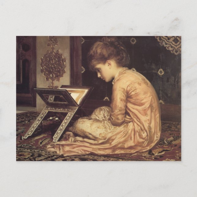 Studie på en läskunda - Lord Frederick Leighton Vykort (Framsida)