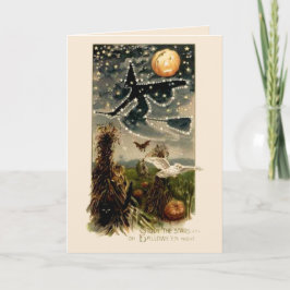 Studie som stjärnorna på den Halloween natten Card Kort