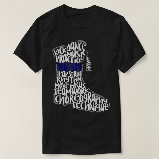 Studie Team Marching Band Ord Cloud Art T Shirt (Design framsida)