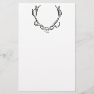 Studie VOL 1 för FauxTaxidermyhorn på kronhjort Brevpapper