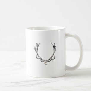 Studie VOL 1 för FauxTaxidermyhorn på kronhjort Kaffemugg