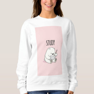 Studiebjörnkvinnor svettare | daglig kvinnlig svet t shirt