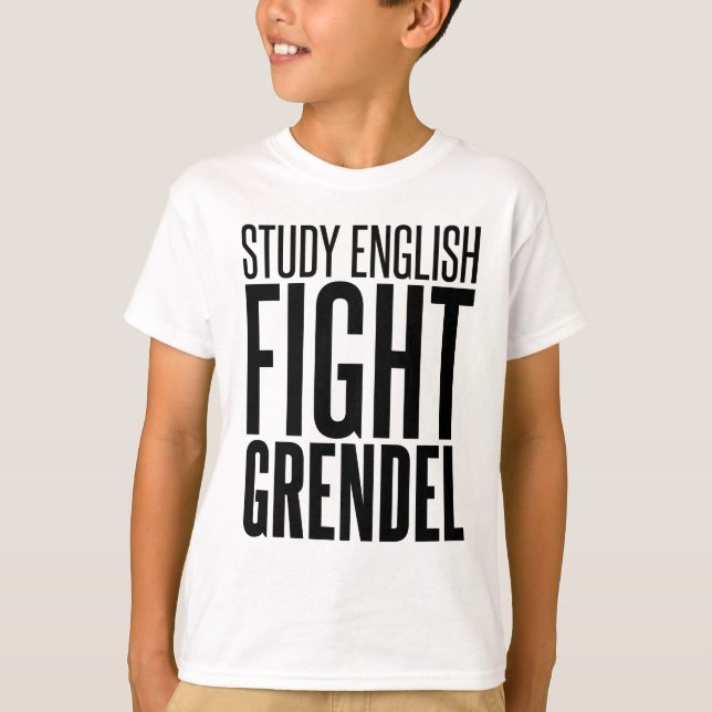 Studieengelska, slagsmål Grendel T Shirt (Framsida)