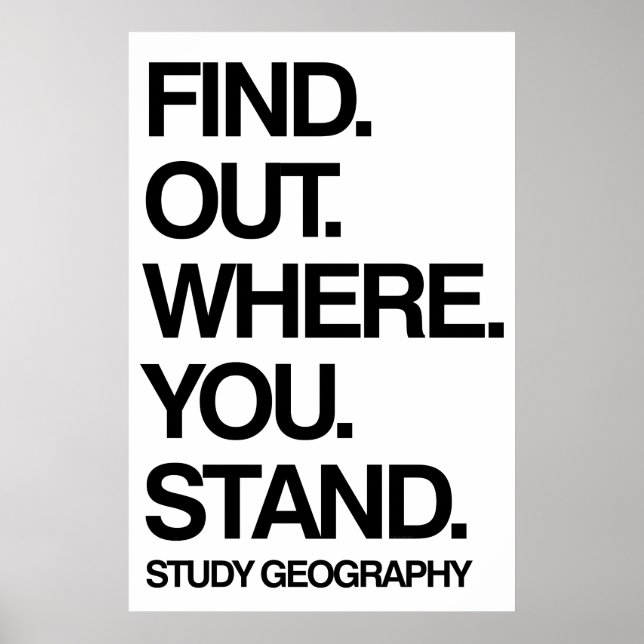 Studiegeografi Poster (Framsidan)