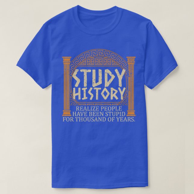 Studiehistoriken inser att människor har stannat f t shirt (Design framsida)