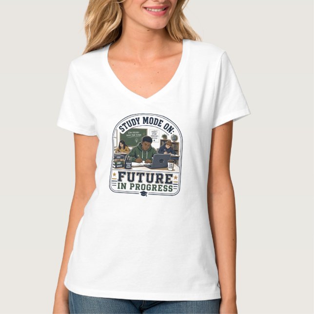 Studieläge På Framtid I Framsteg T-Shirt, Student  T Shirt (Framsida)