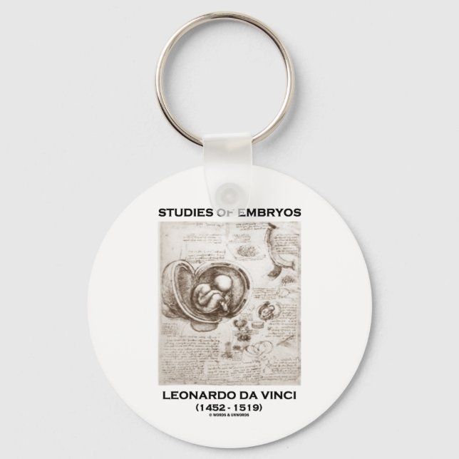 Studier av embryon (Leonardo da Vinci) Nyckelring (Framsida)