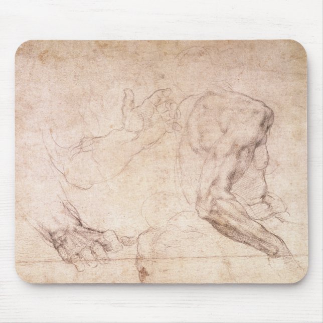 Studier av händer och en arm musmatta (Framsidan)