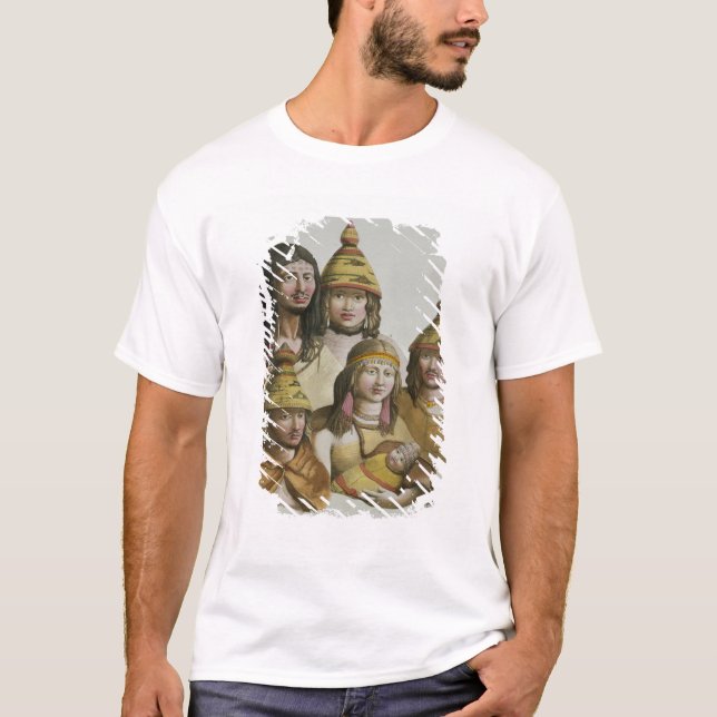 Studier av indianer (färglithoen) tee (Framsida)
