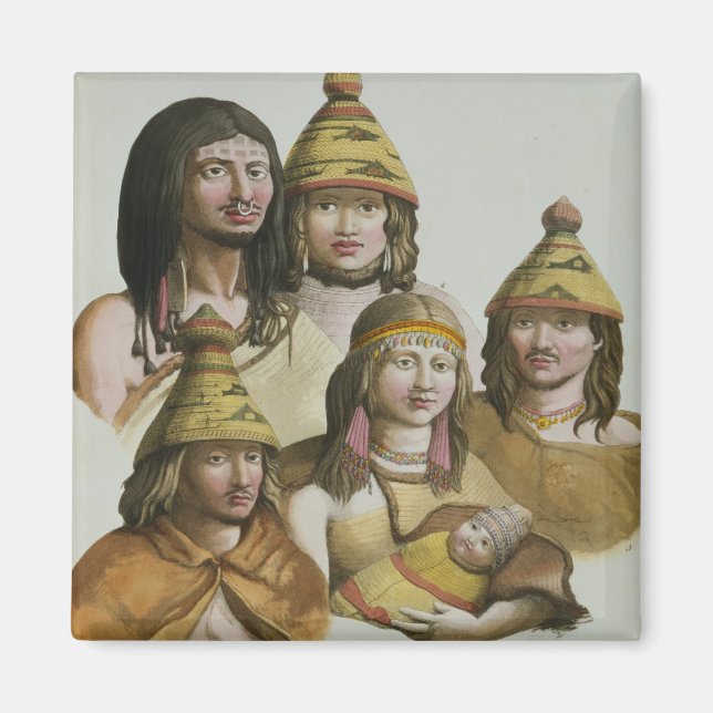 Studier av inhemska amerikaner (färg litho) magnet (Framsidan)