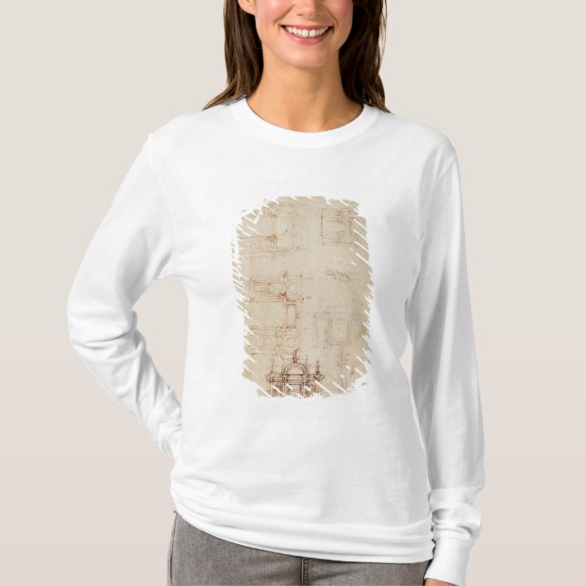 Studier för arkitektonisk sammansättning t shirt (Framsida)