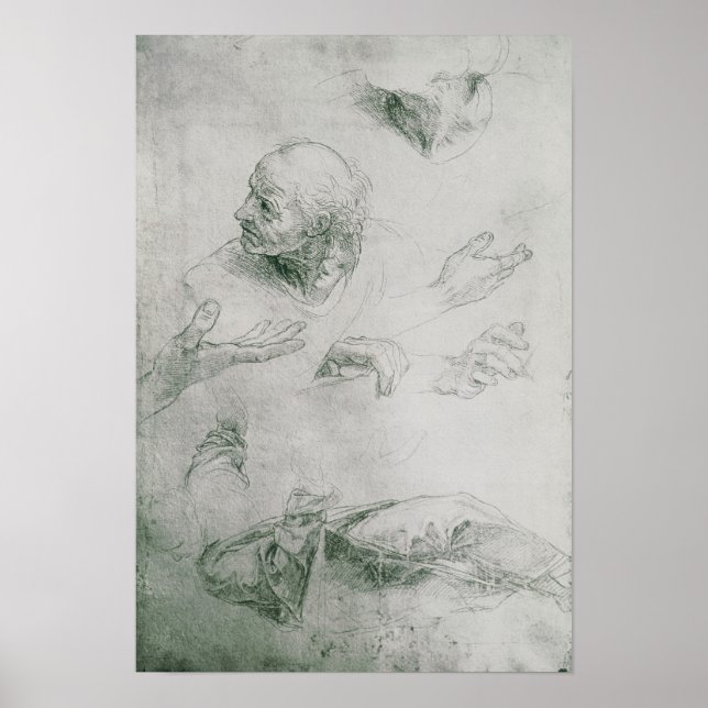 Studier för Figur i Bramante Poster (Framsidan)