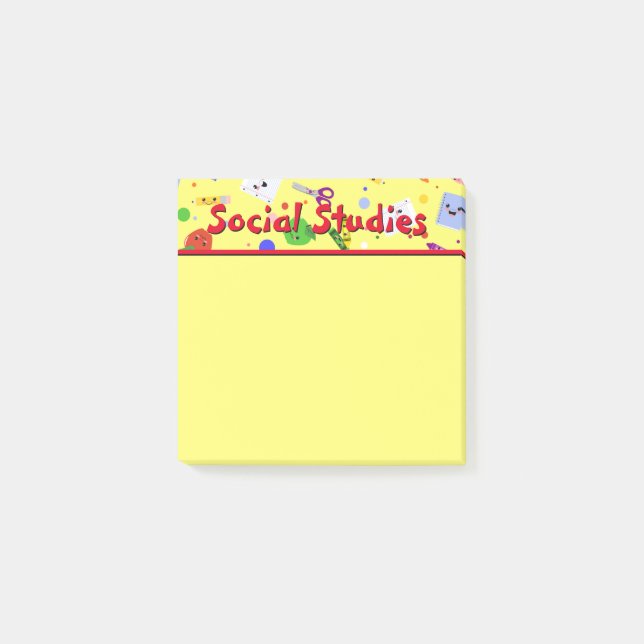 Studier i Anpassade School Social Post-it Block (Framsida)