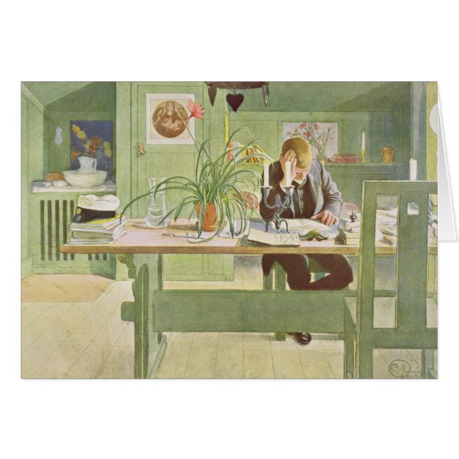 Studierummet, pub. i "Lasst Licht Hinin" ("låt I Hälsningskort (Framsidan Horizontal)