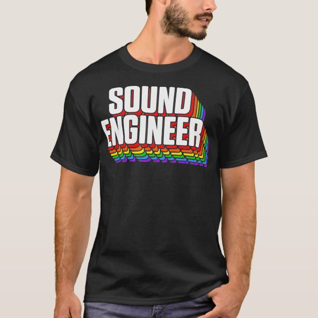 Studio Audio Ingenjör Roligt Sjunga Ljud Guy Tech T Shirt (Framsida)