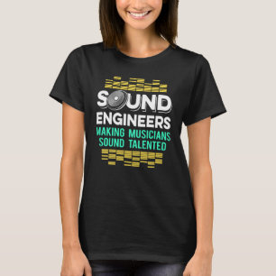 Studio Audio Ingenjör Talated Ljud Guy Tech T Shirt