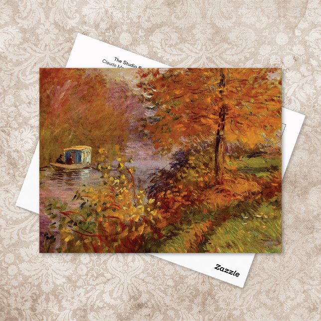 Studio Boat Autumn Claude Monet Vykort (Skapare uppladdad)