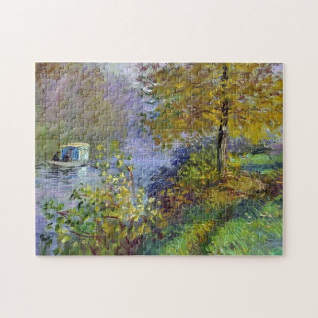 Studio Boat av Claude Monet Puzzle Pussel (Horisontell)