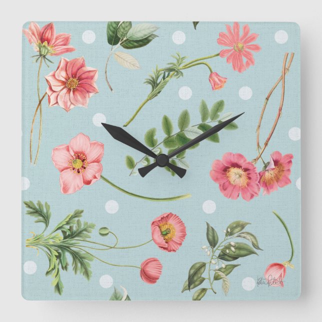 Studio Botanicals Fyrkantig Klocka (Framsida)