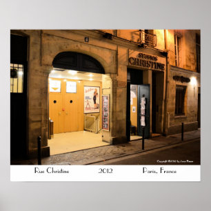 Studio Christine, Paris frankrike Poster