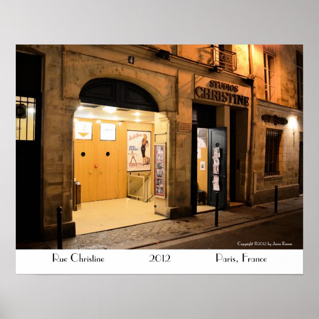 Studio Christine, Paris Frankrike Poster (Framsidan)