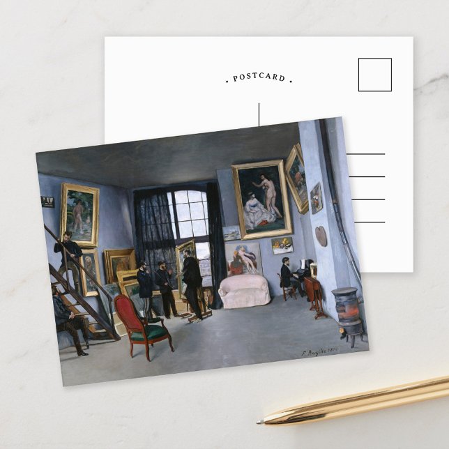 Studio en Rue de la Condamine | Frédéric Bazille Vykort (Skapare uppladdad)