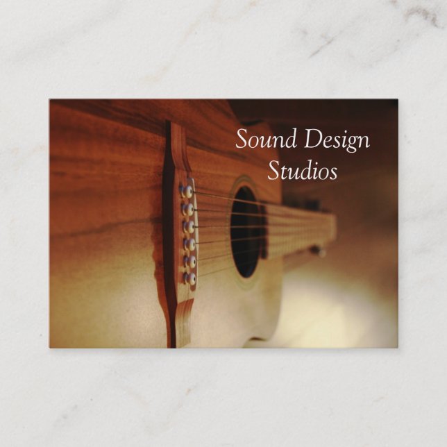 Studio för gitarrkursvisitkortar visitkort (Framsida)