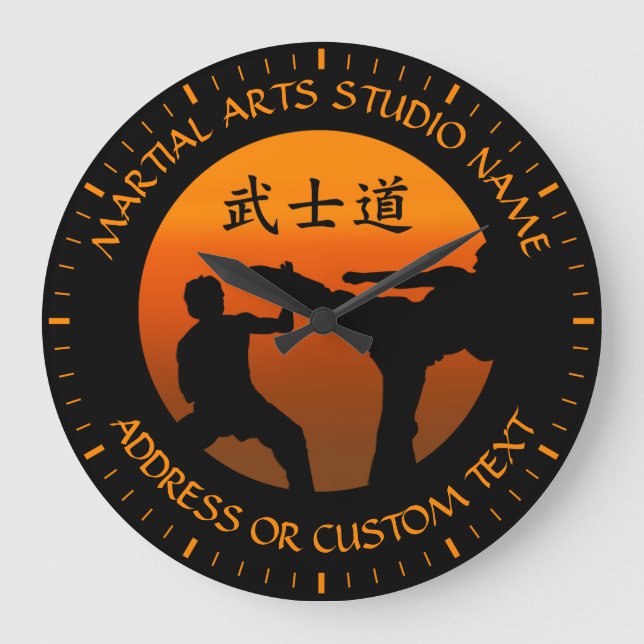 Studio för kampsportKarateTaekwondo kung fu Stor Klocka (Framsida)
