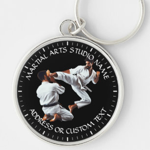 Studio Martial Arts Jiu-jitsu Karate Taekwondo Rund Silverfärgad Nyckelring