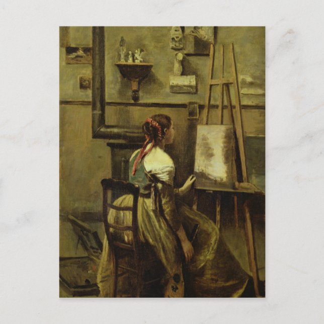 Studio of Corot Vykort (Framsida)