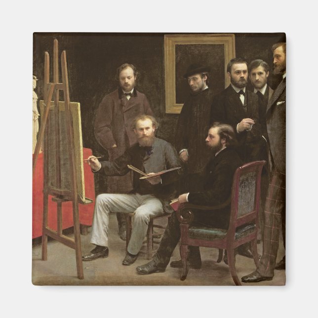 Studio på Batignolles, 1870 Magnet (Framsidan)
