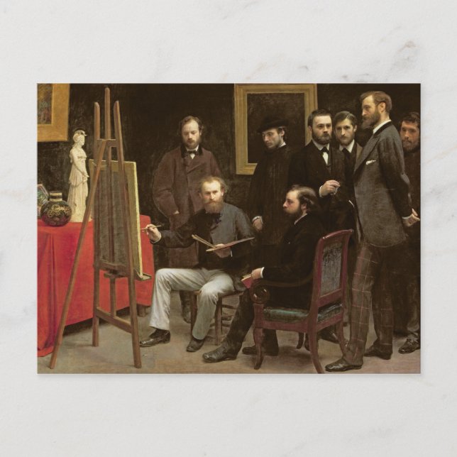 Studio på Batignolles, 1870 Vykort (Framsida)