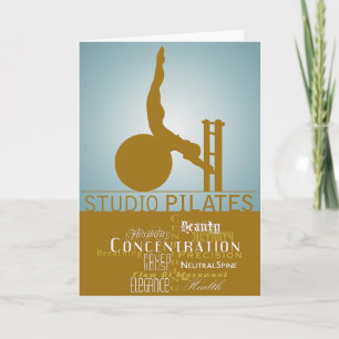 Studio Pilates - kort, hälsning Kort