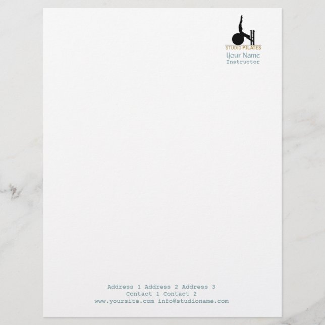 Studio Pilates - Letterhead Brevhuvud (Framsida)