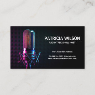 Studio Podcast Microphone Visitkort