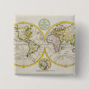 Studio shot of antique world map knapp