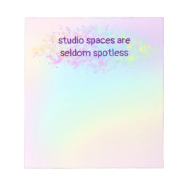 "Studio Spaces är sällan sadellösa" Anteckningsblock