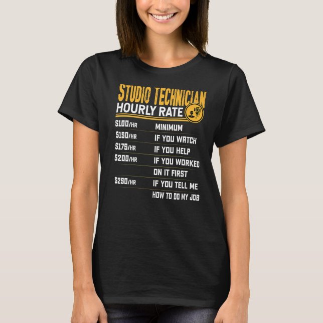 Studio Technician Timrate Studio Recorder T Shirt (Framsida)