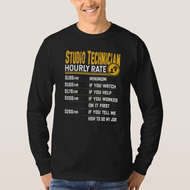 Studio Tekniker Timlön  Studio Inspelare T Shirt (Framsida)