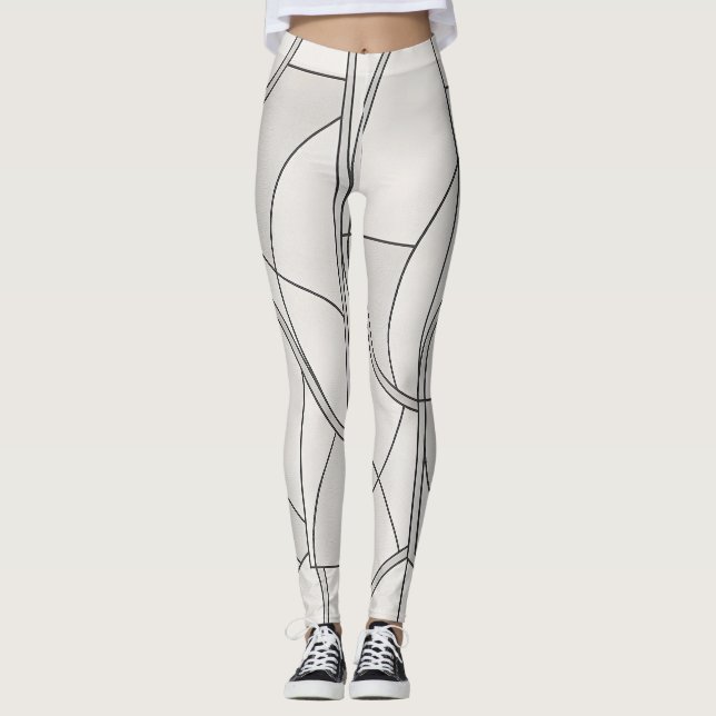 Studio till Street Minimalistiskt Mönster  Leggings (Framsida)