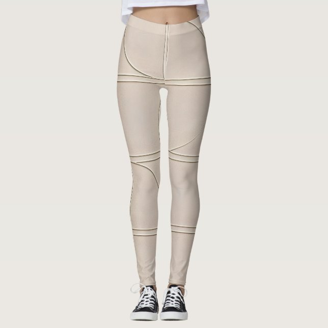 Studio till Street Minimalt Mönster | Modern  Leggings (Framsida)